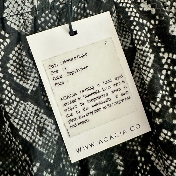 ACACIA Monaco Pants in Sage Python L - Picture 3 of 5